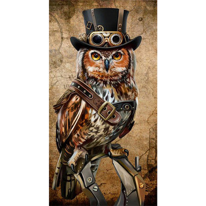 Mechanical Suit Owl - Full Square Drill Diamond Painting 40*75CM