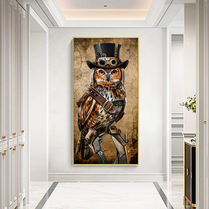 Mechanical Suit Owl - Full Square Drill Diamond Painting 40*75CM