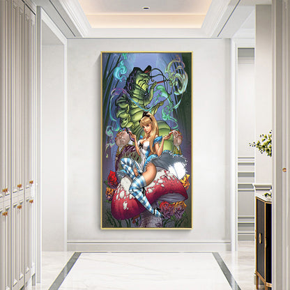 Alice In Wonderland 30*60CM(Canvas) Full Round Drill Diamond Painting