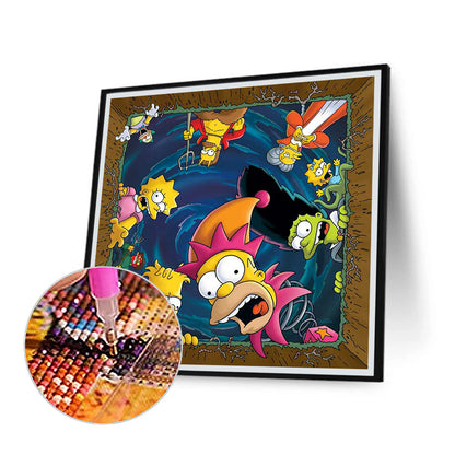 The Simpsons - Full Round Drill Diamond Painting 45*45CM