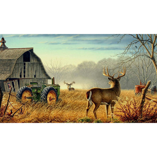 Antelope Farm - Full Square Drill Diamond Painting 80*40CM