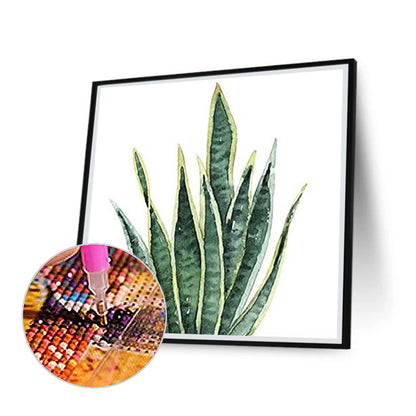 Sansevieria - Full Round Drill Diamond Painting 30*30CM