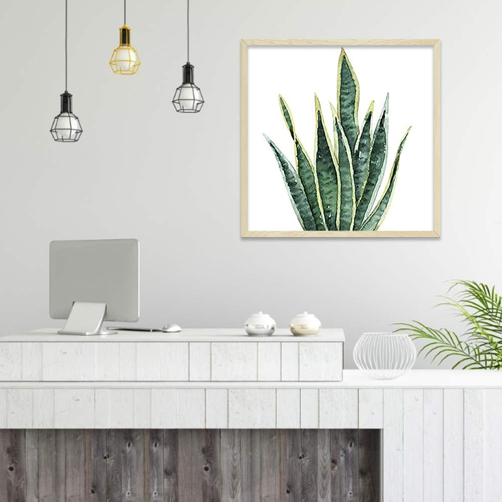 Sansevieria - Full Round Drill Diamond Painting 30*30CM