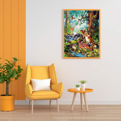 Forest Zoo - Full Round Drill Diamond Painting 30*40CM