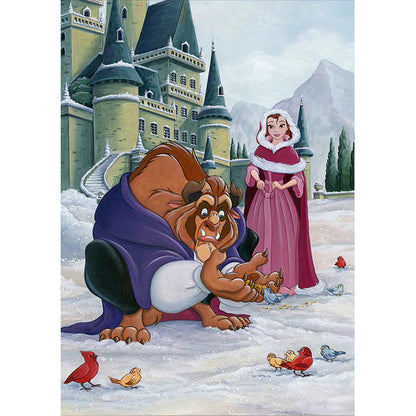 Beauty And The Beast - Full Round Drill Diamond Painting 30*40CM