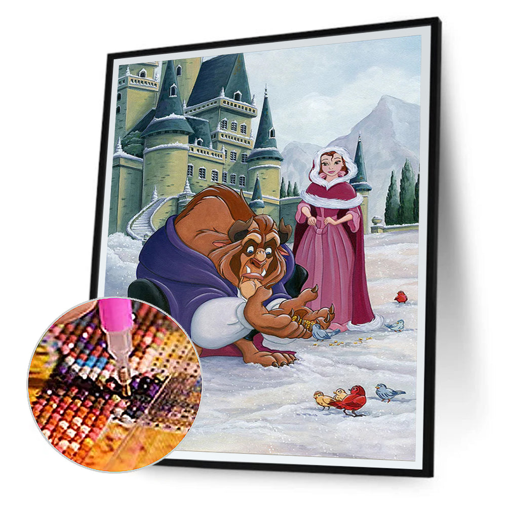 Beauty And The Beast - Full Round Drill Diamond Painting 30*40CM
