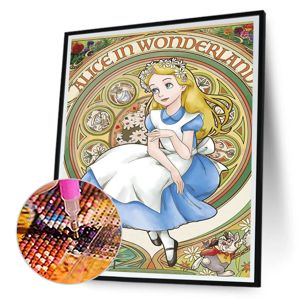 Alice In Wonderland - Full Round Drill Diamond Painting 30*40CM
