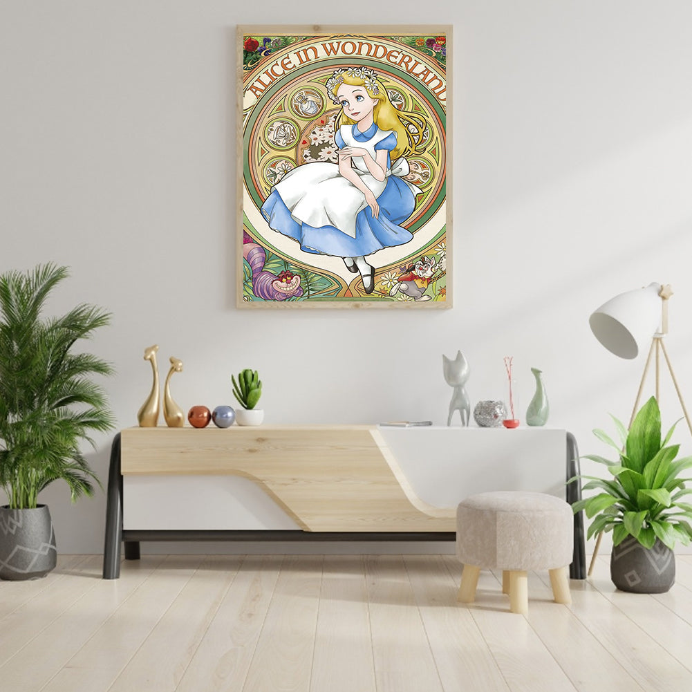 Alice In Wonderland - Full Round Drill Diamond Painting 30*40CM