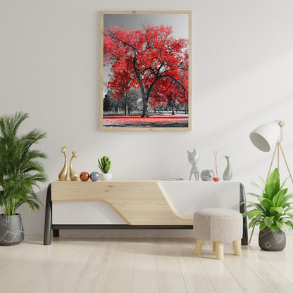 Red Maple - Full Round Drill Diamond Painting 30*40CM