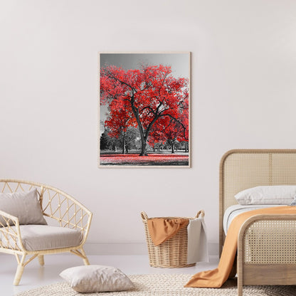 Red Maple - Full Round Drill Diamond Painting 30*40CM