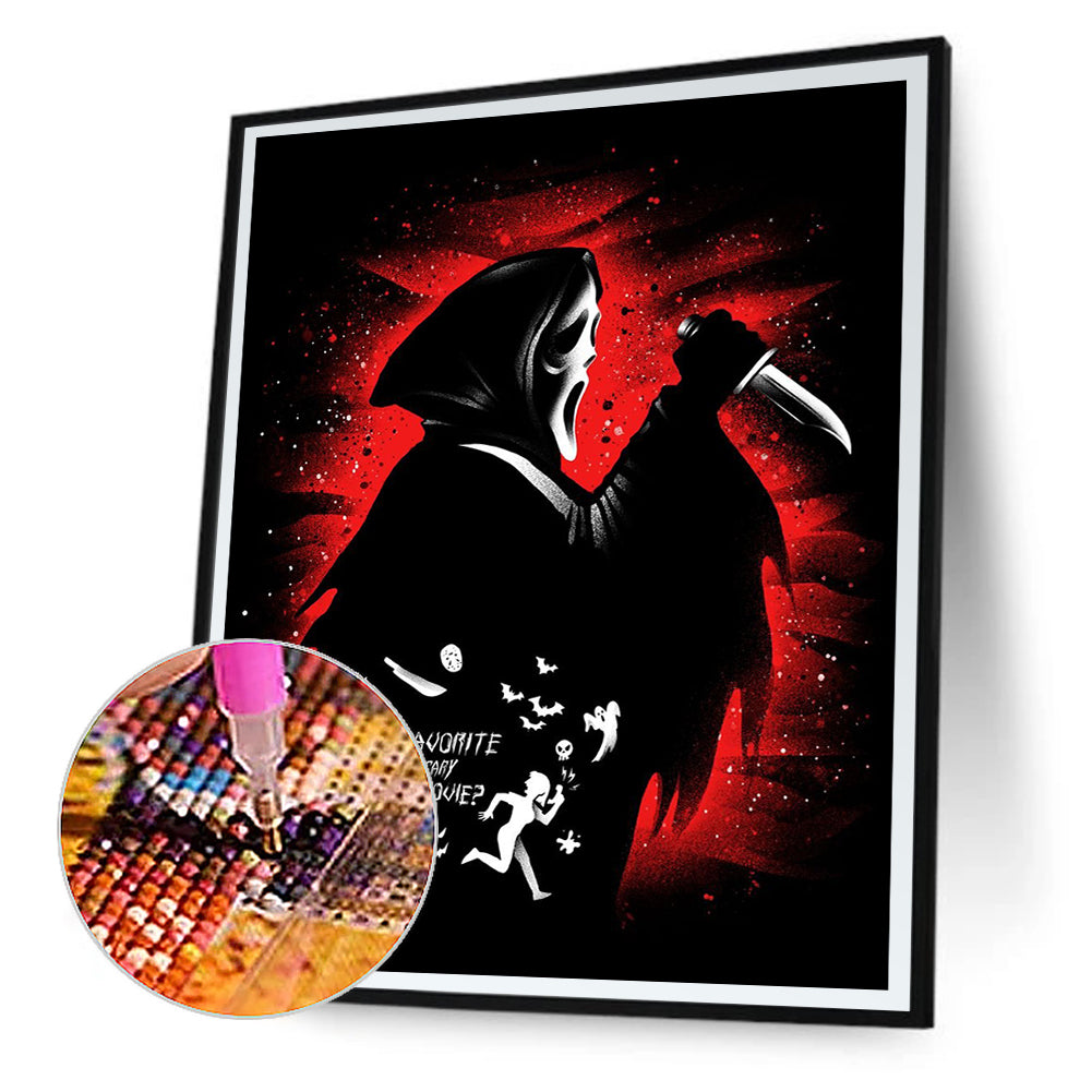 Grim Reaper Silhouette 30*40CM(Canvas) Full Round Drill Diamond Painting