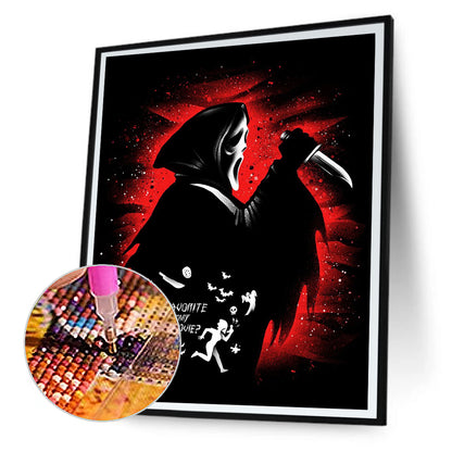 Grim Reaper Silhouette - Full Round Drill Diamond Painting 30*40CM