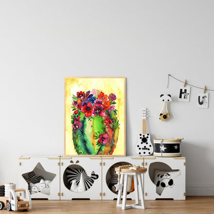 Cactus Flower 30*40CM(Canvas) Full Round Drill Diamond Painting