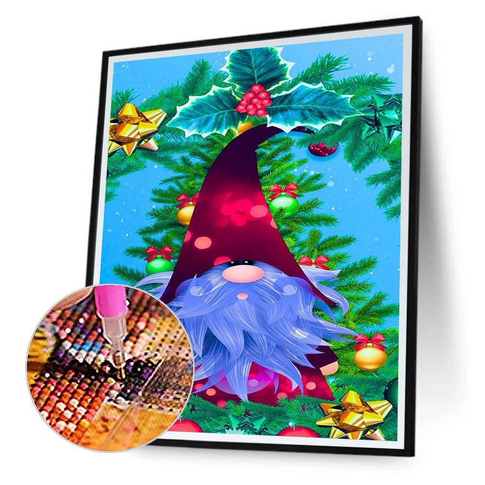 Colorful Christmas Gnomes 30*40CM(Canvas) Full Round Drill Diamond Painting