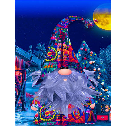 Colorful Christmas Eve Gnomes 30*40CM(Canvas) Full Round Drill Diamond Painting