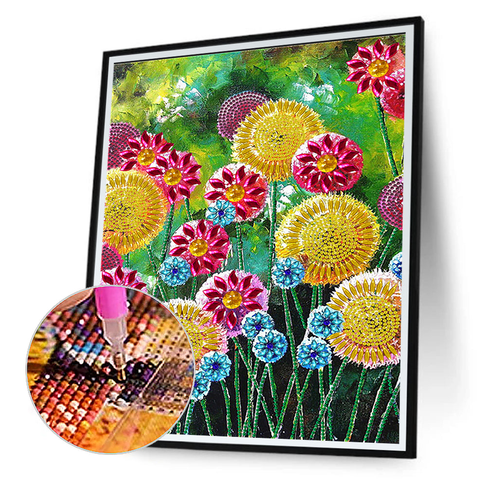 Dandelion - Special Shaped Drill Diamond Painting 30*40CM