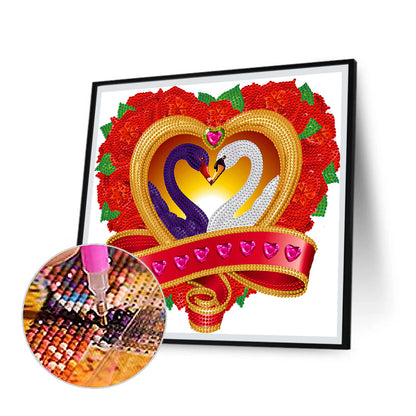 Mandarin Duck Swan - Special Shaped Drill Diamond Painting 30*30CM