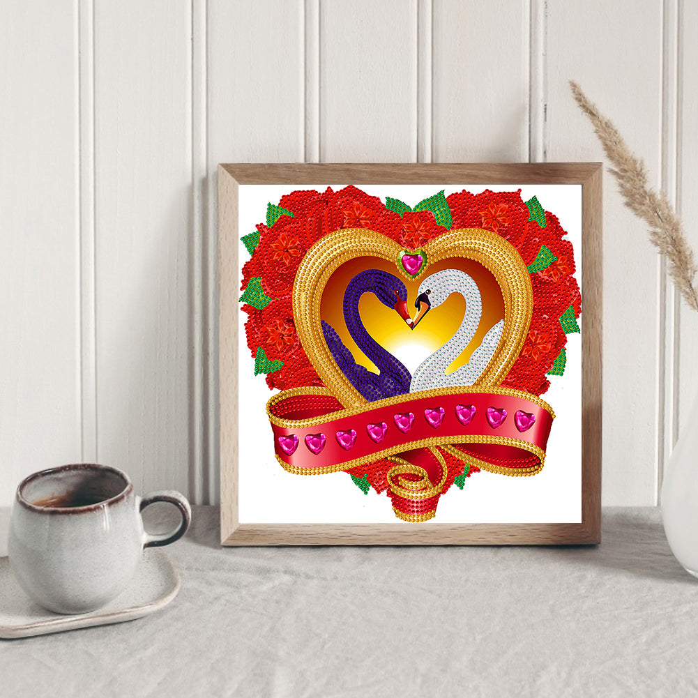 Mandarin Duck Swan - Special Shaped Drill Diamond Painting 30*30CM