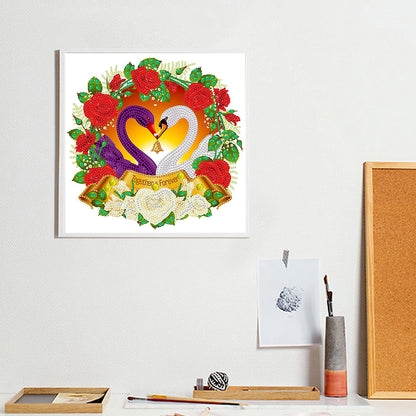 Mandarin Duck Swan - Special Shaped Drill Diamond Painting 30*30CM