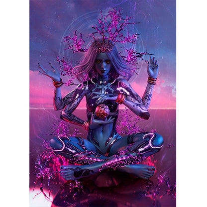 Difficult Mother - Full Round Drill Diamond Painting 30*40CM