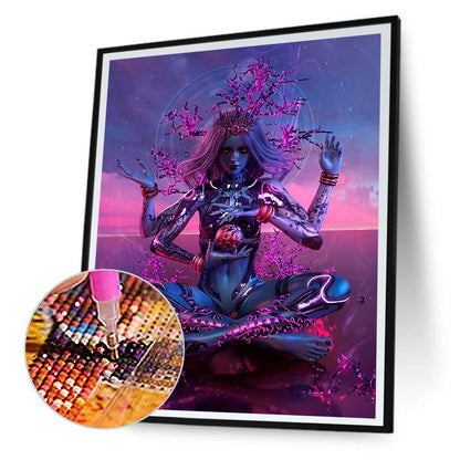 Difficult Mother - Full Round Drill Diamond Painting 30*40CM