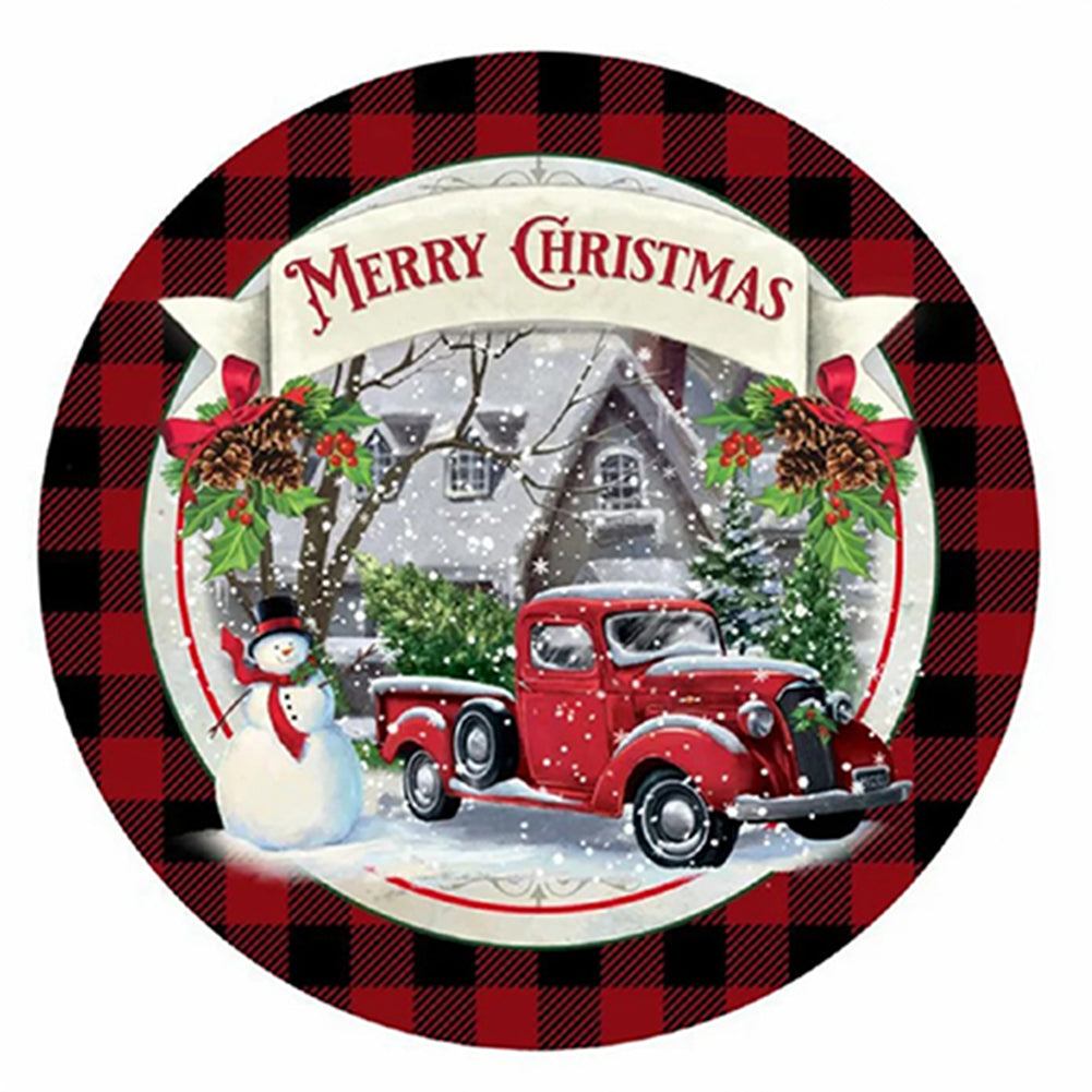 Christmas Red Car - Full Square Drill Diamond Painting 30*30CM