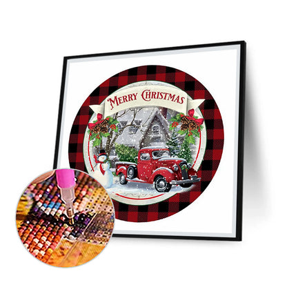 Christmas Red Car - Full Square Drill Diamond Painting 30*30CM