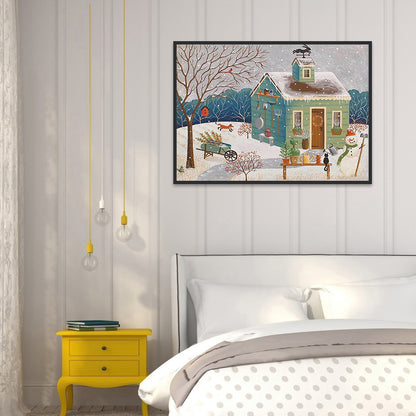 Snow Lodge - Full Round Drill Diamond Painting 50*40CM