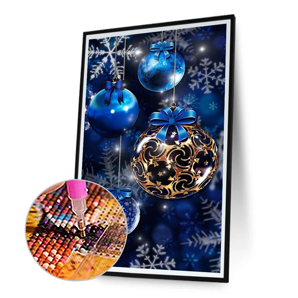 Blue Decorative Ball - Full Round Drill Diamond Painting 40*70CM