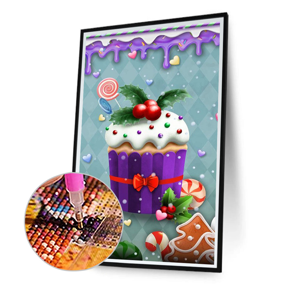 Holiday Cupcakes - Full Round Drill Diamond Painting 40*70CM