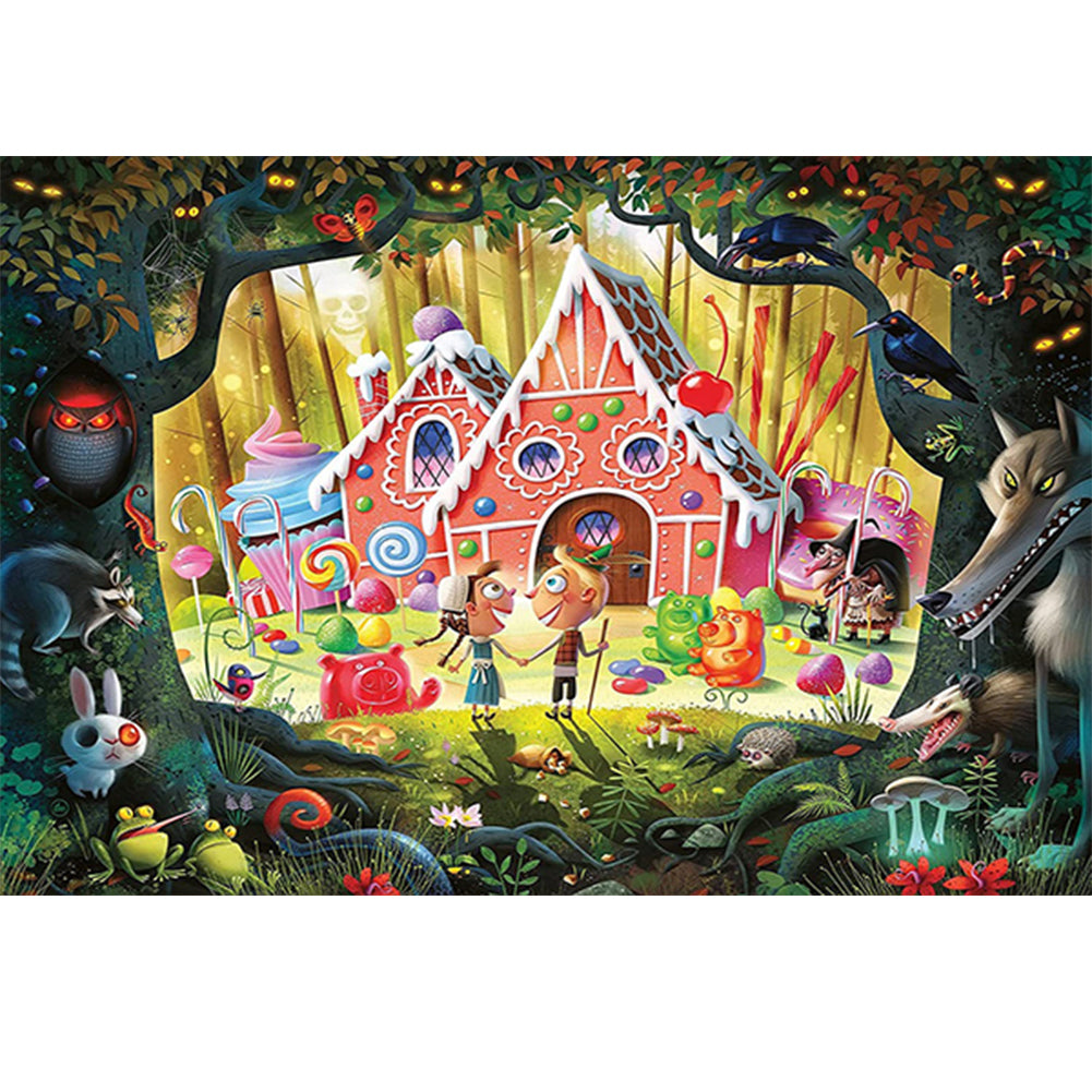 Alice In Wonderland Candy House 45*30CM(Canvas) Full Round Drill Diamond Painting