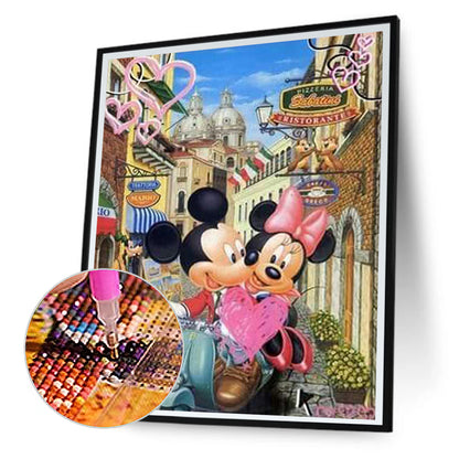 Disney Mickey Minnie - Full Round Drill Diamond Painting 50*60CM