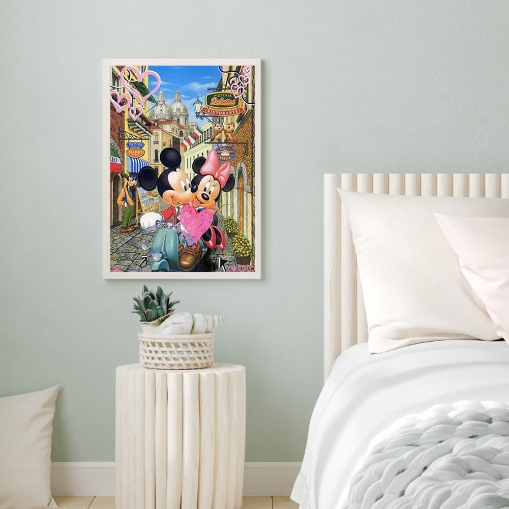 Disney Mickey Minnie - Full Round Drill Diamond Painting 50*60CM