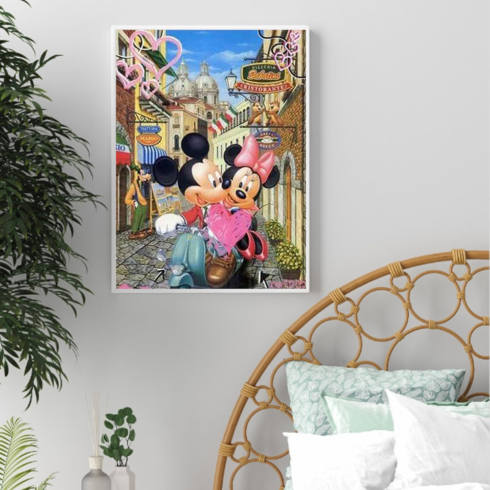 Disney Mickey Minnie - Full Round Drill Diamond Painting 50*60CM