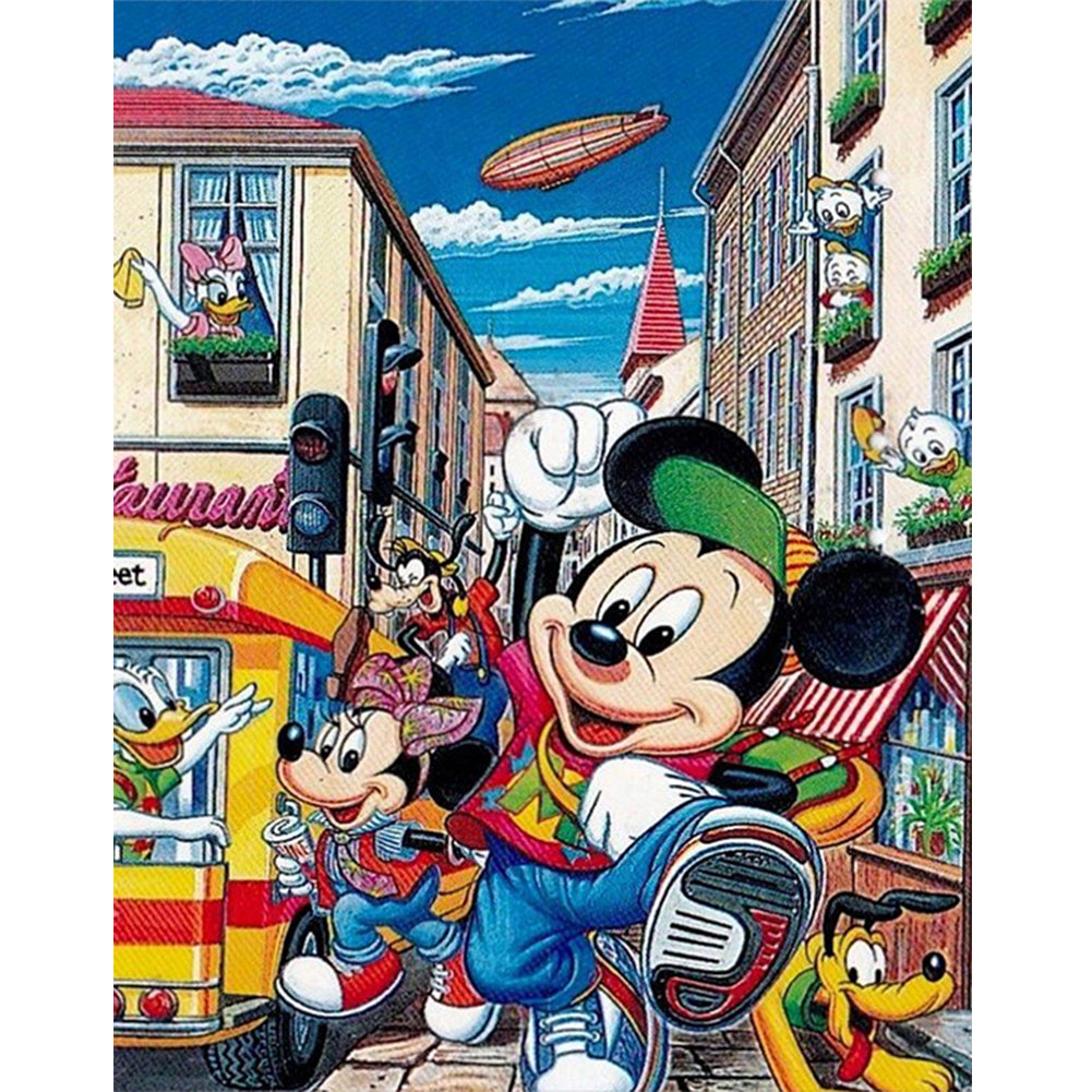 Disney Mickey Minnie - Full Round Drill Diamond Painting 50*60CM