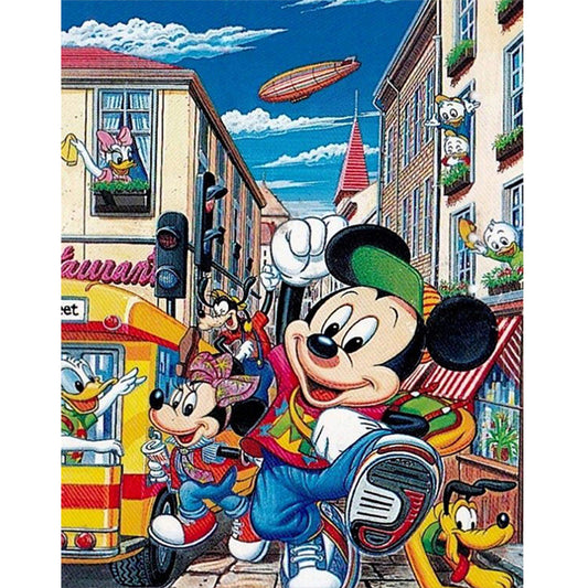 Disney Mickey Minnie - Full Round Drill Diamond Painting 50*60CM