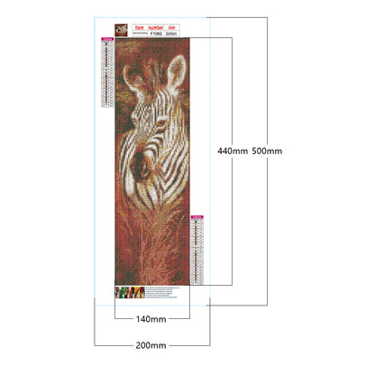 Zebra - Full Square Drill Diamond Painting 20*50CM