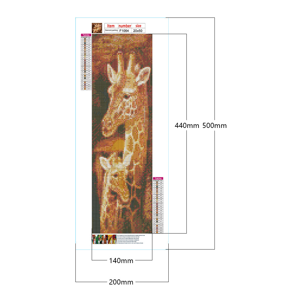 Giraffe - Full Square Drill Diamond Painting 20*50CM