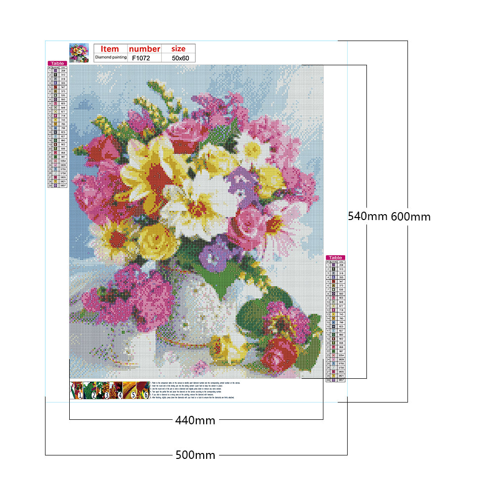 Vase - Full Square Drill Diamond Painting 50*60CM