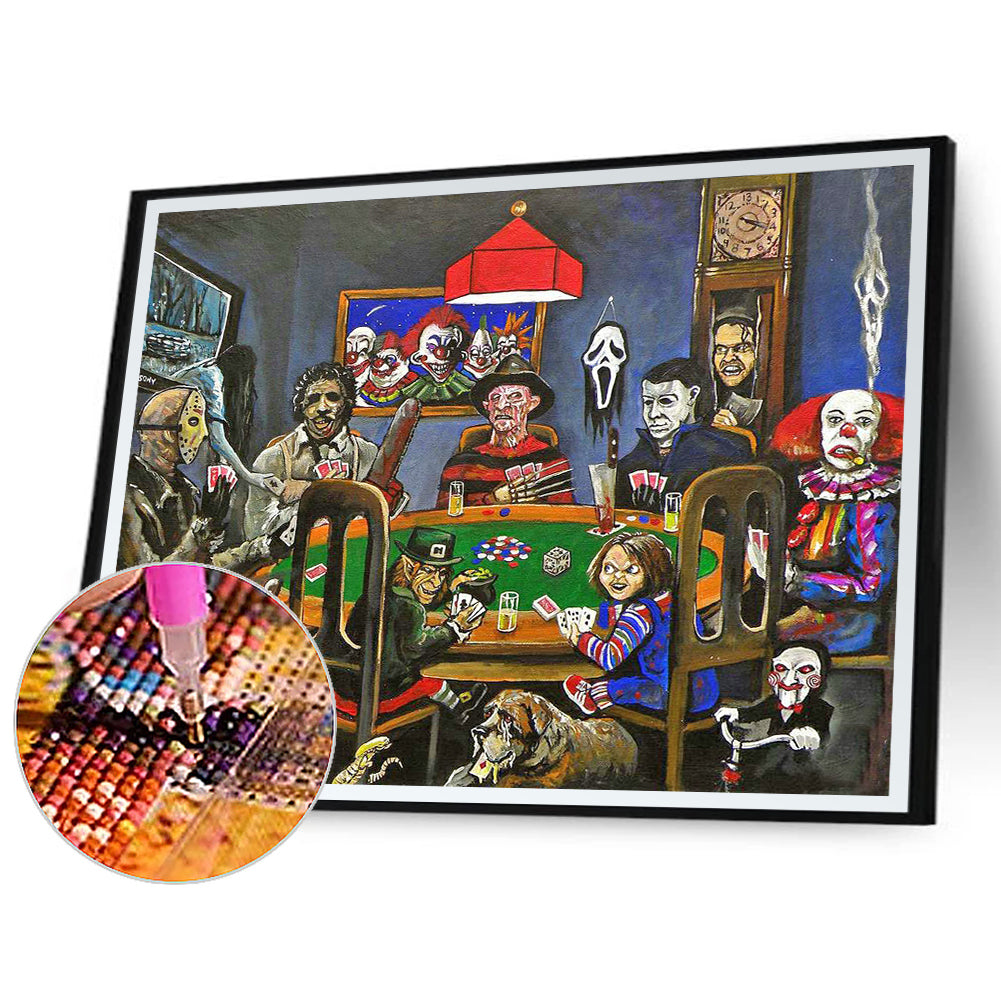 Horror Card Game - Full Round Drill Diamond Painting 40*30CM