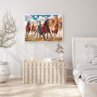 Horse - Full Round Drill Diamond Painting 50*40CM