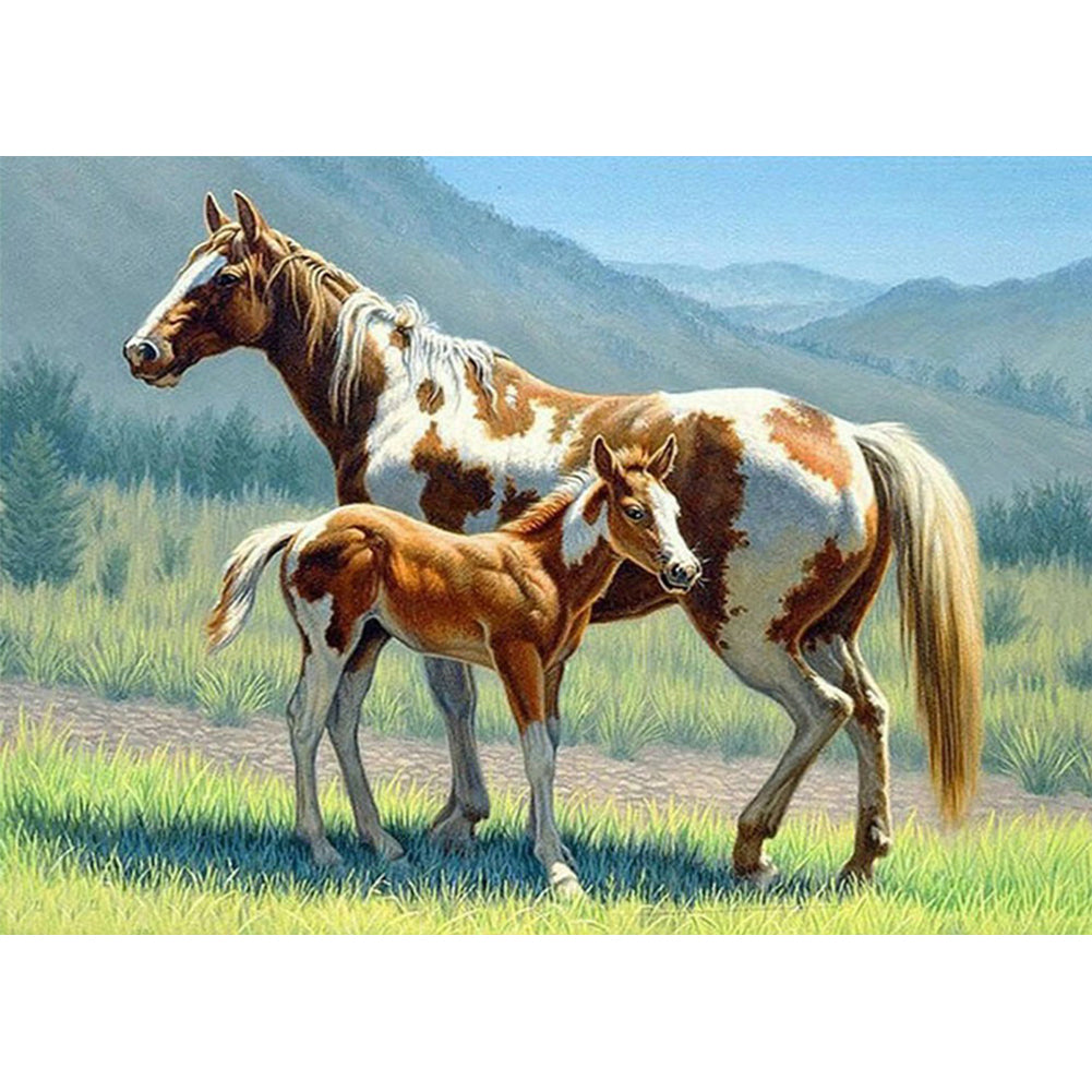 Horse - Full Round Drill Diamond Painting 50*40CM