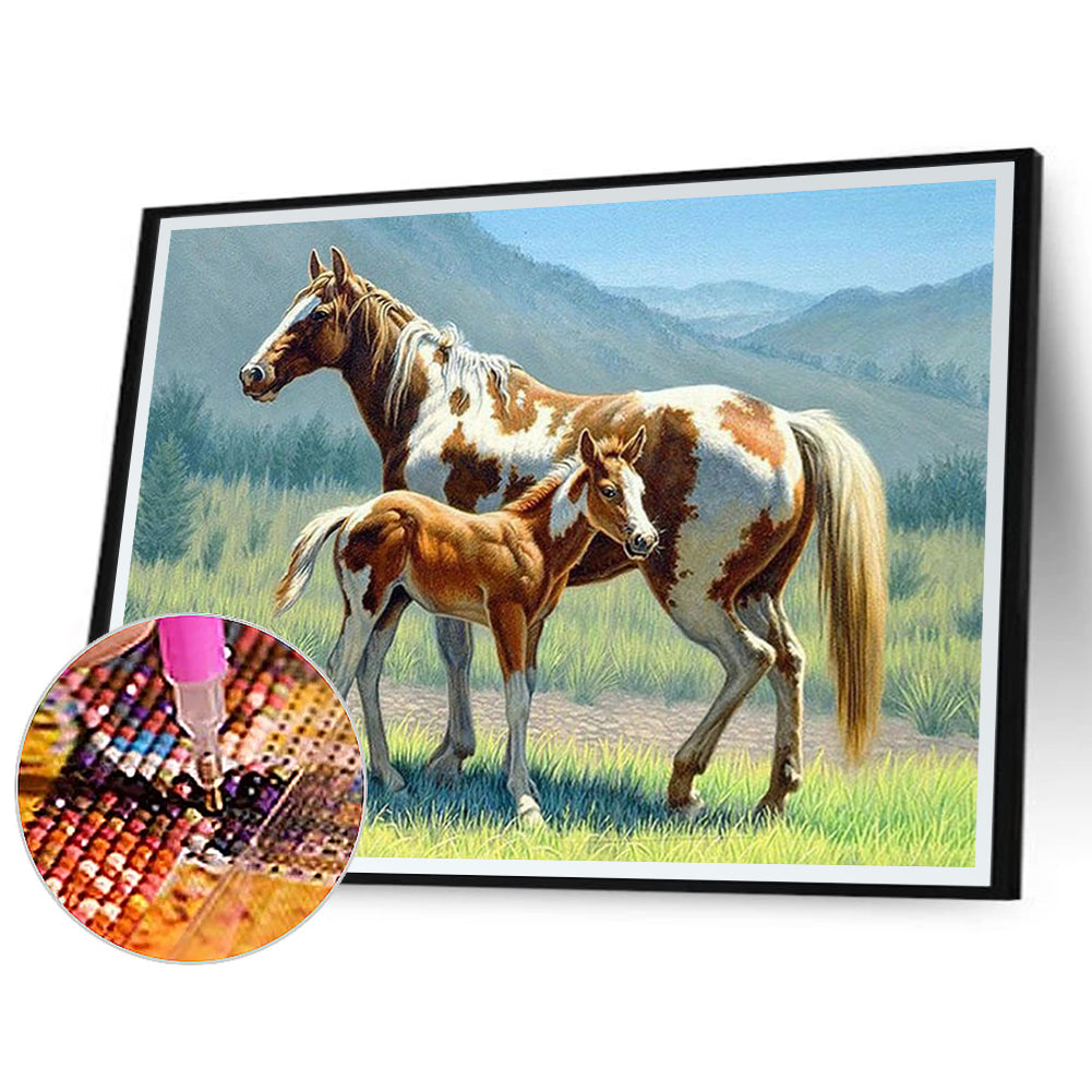 Horse - Full Round Drill Diamond Painting 50*40CM