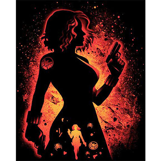 Black Widow Silhouette - Full Square Drill Diamond Painting 40*50CM