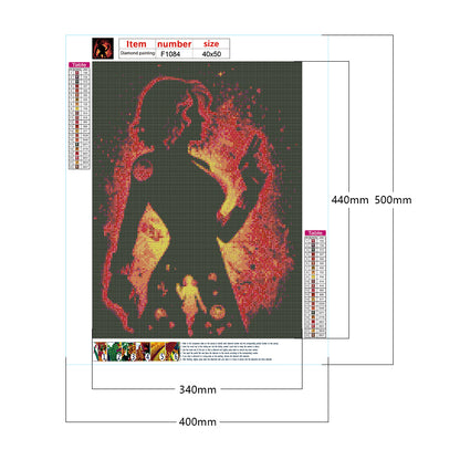 Black Widow Silhouette - Full Square Drill Diamond Painting 40*50CM