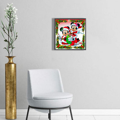 Christmas Disney Mickey Minnie - Full Round Drill Diamond Painting 30*30CM