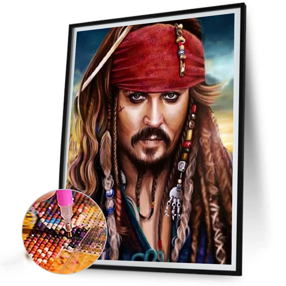 Pirates Of The Caribbean Jack Sparrow - Full Round Drill Diamond Painting 30*40CM