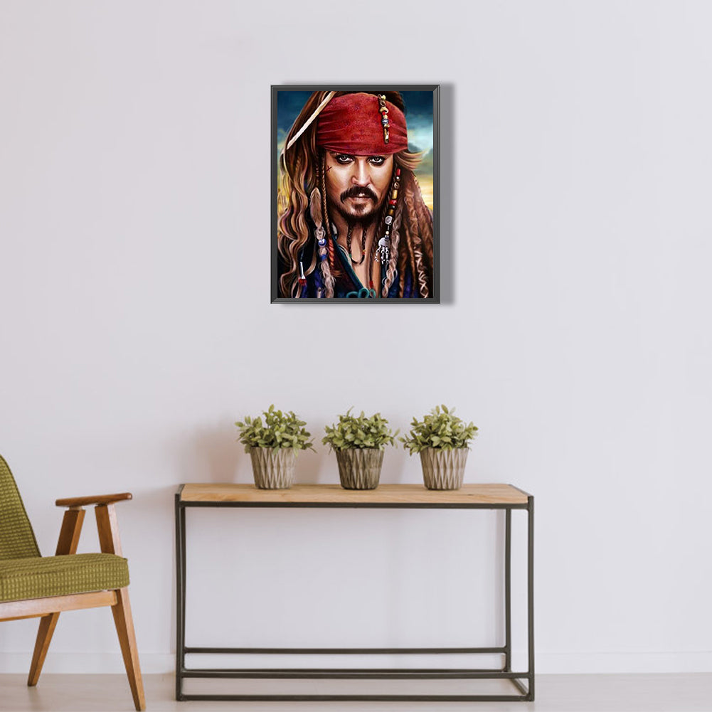 Pirates Of The Caribbean Jack Sparrow - Full Round Drill Diamond Painting 30*40CM