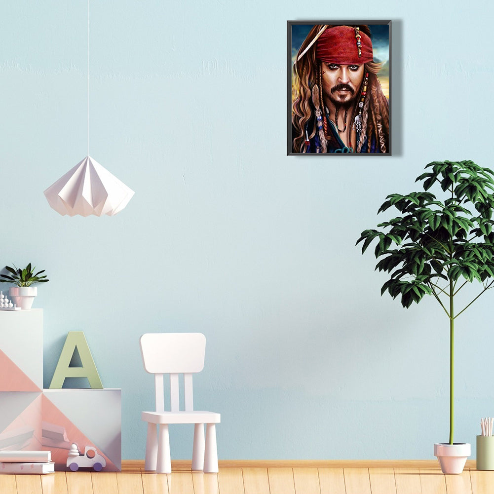 Pirates Of The Caribbean Jack Sparrow - Full Round Drill Diamond Painting 30*40CM