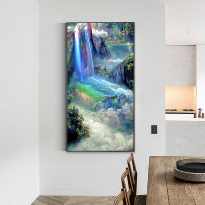 Dream Rainbow Waterfall - Full Round Drill Diamond Painting 40*70CM